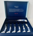 Spode Blue Italian Cheese Knife Set New In Box. Fixed Price $22.97.