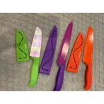 Farberware Color Knife Set With Sheaths Covers Kitchen Knives Purple Orange. Fixed Price $25.00.