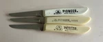 3 Vtg Quikut Stainless Steel 6" Paring Knife Pioneer Brand Product Advertise Usa. Fixed Price $24.99.