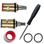 Chicago Faucets 1-099XKJKABNF Ceramic Quaturn Hot & Cold Cartridges, Pair. Fixed Price $16.99.