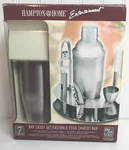 Hampton Home Entertainment 7 Piece Bar Caddy Stainless Steel Set 18/10 Finest. Fixed Price $16.75.