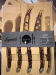 Laguiole French Home 5-PIECE Cheese Knife & Fork Set, Tortoise Handle. Fixed Price $30.00.