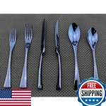 Uniturcky Flatware Set 18/10 Stainless Steel Mirror Polished Blue Cutlery -. Fixed Price $92.78.