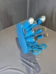 Fiestaware 8 Piece Blue Knife Set W/ Storage Block Missing 2 Knives. Fixed Price $19.95.