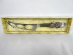 Cypress Home By Evergreen Cheese Knife Multicolor Glass Beading On Handle Nib. Fixed Price $23.50.