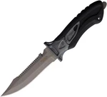 Tusa X-pert Ii Black & Gray Stainless Fixed Blade Diving Knife W/ Sheath 940TIMS. Fixed Price $109.00.