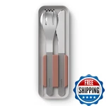 Monbento - Cutlery Set Mb Slim Moka Lunch 3 Pieces Fork Knife Spoon. Fixed Price $38.64.