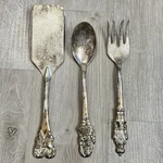 International Silver Company Holiday Serving Set Nutcracker Santa- Candy Cane. Fixed Price $17.00.