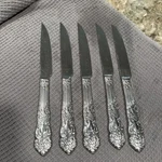Reed & Barton Renaissance Stainless Steel Steak Knives X5. Fixed Price $39.99.