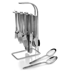 St. James The 42PC 18/10 Stainless Steel Hanging Flatware Set +rack G100413. Fixed Price $95.95.