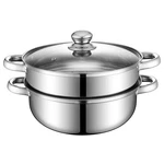 Premium 11" 2-TIER Stainless Steel Steamer Pot With Lid Multi-purpose. Fixed Price $43.39.