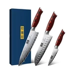 3 Pieces Damascus Kitchen Knife Ultra-sharp Knives Set, Professional Chef.... Fixed Price $166.96.
