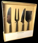 Williams Sonoma Burnished Cheese Knives/fork- Set Of 4 -new In Box/unused. Fixed Price $25.95.