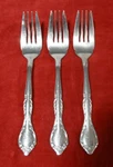 3 Salad Forks Retroneu Jenna 18-8 Stainless Flatware 6 1/2" Floral Flower Swirl. Fixed Price $11.30.