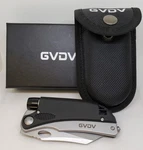 Gvdv L803 Black Pocket Folding Knife With Light & Glass Breaker, Liner Lock. Fixed Price $20.10.