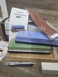 Razorri Knife Sharpening Stone Kit, Double-sided 400/1000 And Green Blue. Fixed Price $45.00.