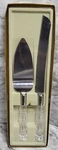 Vintage Bowring 2 Piece Cake Server Set. Crystal Look Handles. Original Box..... Fixed Price $20.00.
