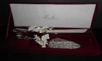 Godinger Treasures Cake Knife & Server Set Velvet Storage Silverplate. Fixed Price $37.49.