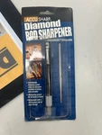 Accusharp Brushed Nickel Diamond Abrasive 1 Stage Knife Sharpener. Fixed Price $9.00.