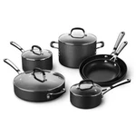 Calphalon Nonstick Cookware Frying Pan Pots Set, Harder Stainless Steel 10 Piece. Fixed Price $350.00.