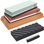 Whetstone Sharpening Set Knife Sharpener 400/1000 3000/8000 Grit W/ Holder. Fixed Price $24.34.