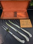 Vintage Mcm Blair House Knife Carving Set Wood Box Stainless Steel Usa Way. Fixed Price $27.98.