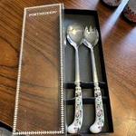 Portmeirion Botanic Garden Salad Server Kitchen Utensil Set Sheffield England. Fixed Price $19.99.