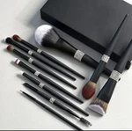 Illusion Makeup Brush Set Black Rhinestone Handle Synthetic Fiber Blending. Fixed Price $38.95.