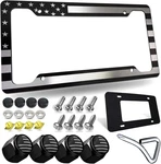 American Flag License Plate Frame Patriotic Usa Car Tag Cover, Rust Rattle. Fixed Price $25.41.