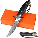 Albatross 7" Mordern Damascus Steel Folding Pocket Knife Luminous Carbon HGDK028. Fixed Price $40.65.
