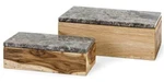 Imax Worldwide 2-PC Napoleon Wood Box Set In Gray. Fixed Price $121.01.