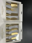 Robinson Gold Cheese Tools (set Of 4 Knives)+set Spreaders. Fixed Price $39.99.