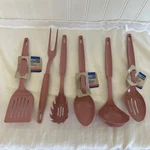 Ekco Kitchen Utensil Set Dusty Rose New 6PC Nylon Spectrum Retro Nostalgia 1986. Fixed Price $33.99.