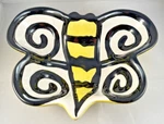Bumble Bee Candy Dish Serving Bowl Mainstreet Collection Msc Hand Painted 10". Fixed Price $18.00.