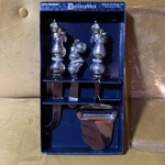 Vintage Boston Warehouse Dellarobia 3PC Cheese Serving Set Stainless Fruit Theme. Fixed Price $12.88.