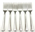 6 Oneidaware Allegiance Satin Stainless Flatware 1/8 Salad Forks. Fixed Price $28.80.