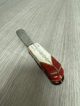 Vtg Warren Kimble Boston Warehouse Red Train Locomotive Cheese/dips Spread Knife. Fixed Price $8.00.