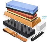 Intelitopia Knife Sharpening Set 400/1000 3000/8000 Whetstone W/ Strop & B. Fixed Price $30.05.