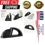 4-IN-1 Knife Sharpener With Safety Glove & Non-slip Base Ultimate Kitchen Tool. Fixed Price $18.89.