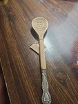 New Mud Pie 11" Wood And Metal Spoon Mixing Serving Save Room For Seconds. Fixed Price $8.95.