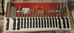 19PC Diamond Cutlery Knife Set With Premium Stainless Steel Blade Red Box. Fixed Price $35.00.