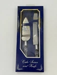 Elegant Cake Server & Knife Set Wedding Party Crystal Handle. Fixed Price $14.99.