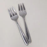 Crate & Barrel Stainless Steel Serving Forks Set Of 2 Flatware Utensils Modern. Fixed Price $16.67.