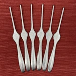 Set Of 6 Effepi Inox 10/18 Italy Seafood Lobster Crab Fork Picks Williams Sonoma. Fixed Price $25.00.