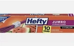 Hefty Slider Large/jumbo Storage Bags 2.5 Gallon Baggies 10 Count. Fixed Price $8.25.