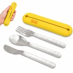 Built Reusable Utensil Set With Silicone Storage Case Steel Fork, Knife, Spoon. Fixed Price $14.99.