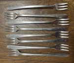 Oneida All American Stainless Set Of 8 Cocktail Forks. Fixed Price $16.99.