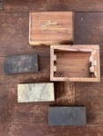 Smiths 3 Sharpening Set Oilstone Hard Arkansas, Soft Washita. Fixed Price $39.00.