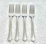 (4) New International Capri Frost Stainless Salad Forks China Free Shipping. Fixed Price $19.99.