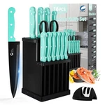 Cucut 16PIECE Kitchen Knife Set With Block High Carbon Stainless Steel Knive.... Fixed Price $85.16.